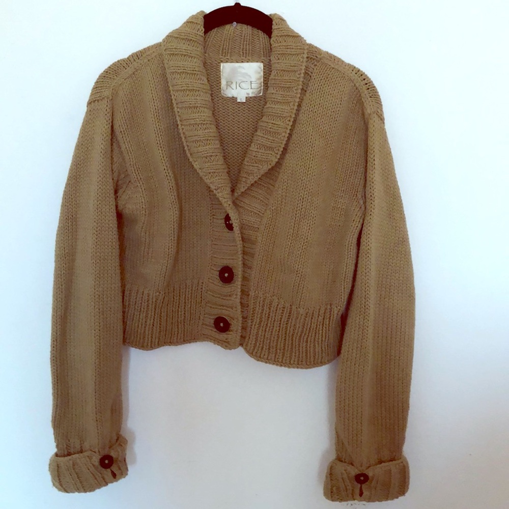 Rice knit kakhi sweater